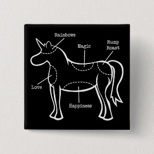 Unicorn Parts 2 Inch Square Button