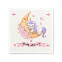 Unicorn Party Baby Shower Paper and Party Napkins
