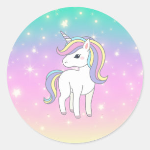 Unicorn Party Collection! Classic Round Sticker