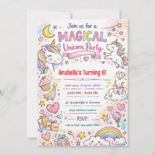 Unicorn Party Invitation