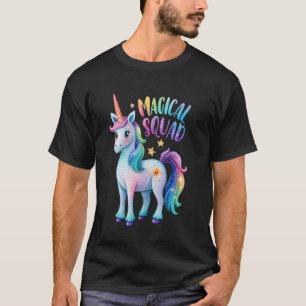 Unicorn Party Magical Birthday Squad Kids Girls T-Shirt