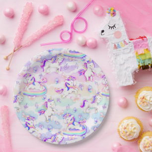 Unicorn Party Paper Plate