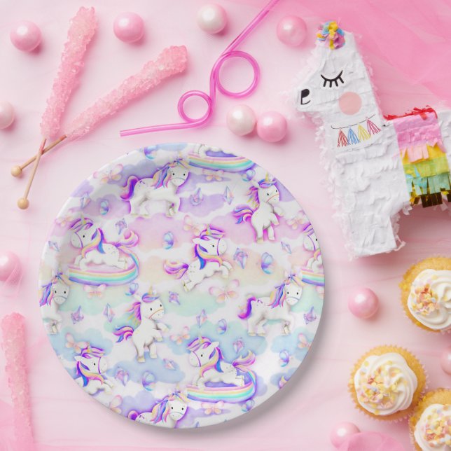 Unicorn Party Paper Plate (Party)