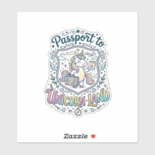 Unicorn Passport to Unicorn Land White Background