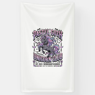 Unicorn Pastel Goth Unicorn Club Commercial Sticke Banner