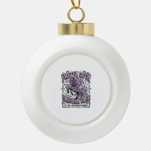 Unicorn Pastel Goth Unicorn Club Commercial Sticke Ceramic Ball Christmas Ornament