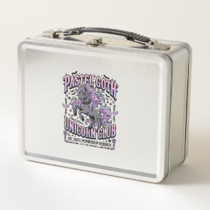 Unicorn Pastel Goth Unicorn Club Commercial Sticke Metal Lunch Box