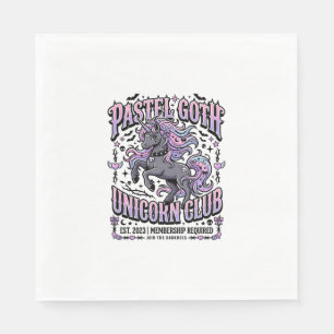 Unicorn Pastel Goth Unicorn Club Commercial Sticke Napkin