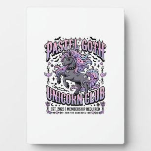 Unicorn Pastel Goth Unicorn Club Commercial Sticke Plaque