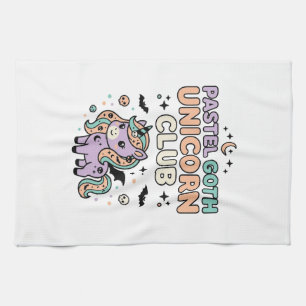 Unicorn Pastel Goth Unicorn Club Trendy Graphic Te Kitchen Towel