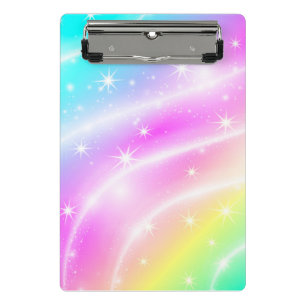 Unicorn Pastel Rainbow Colour Clipboard