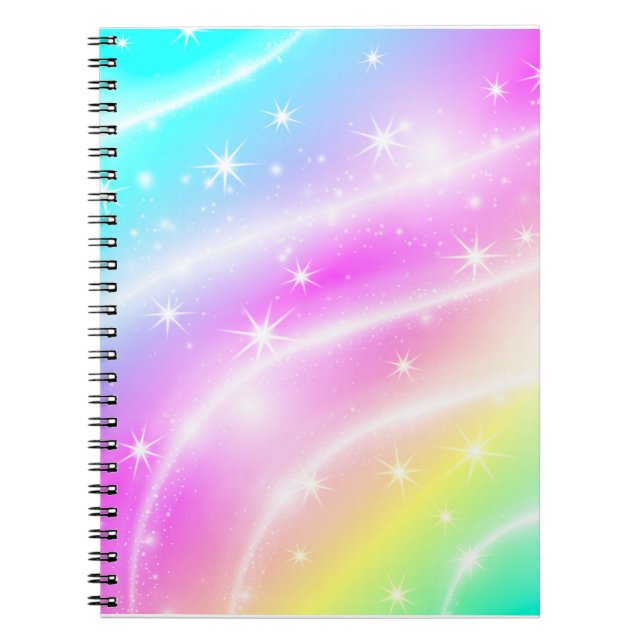 Unicorn Pastel Rainbow Colour   Notebook (Front)
