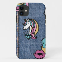 unicorn patches denim