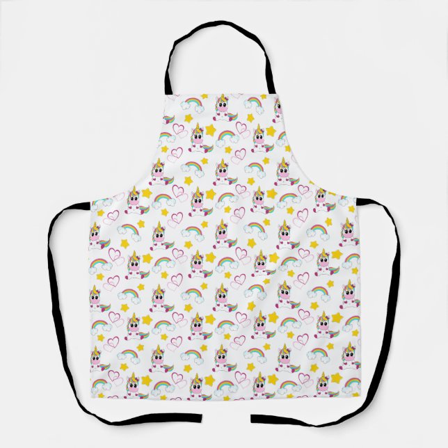 Unicorn pattern apron (Front)