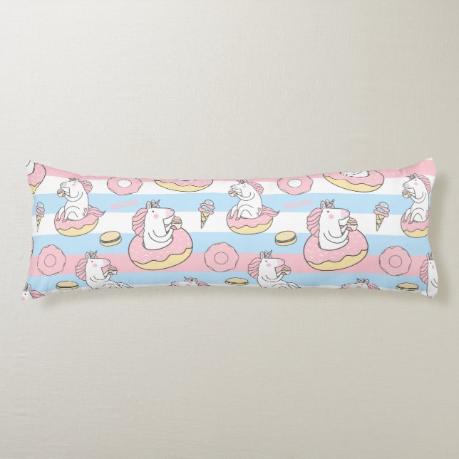 Unicorn Pattern Body Pillow (Front)