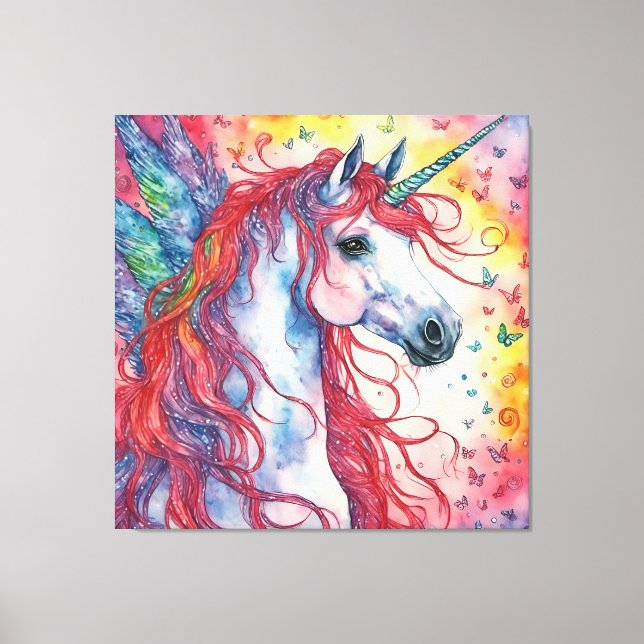 Unicorn Pegasus  Canvas Print (Front)