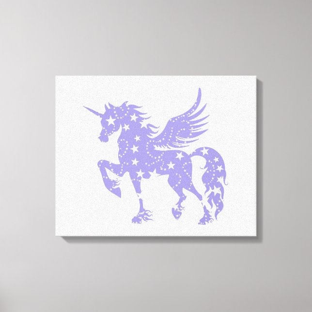 Unicorn  pegasus - Choose background colour Canvas Print (Front)