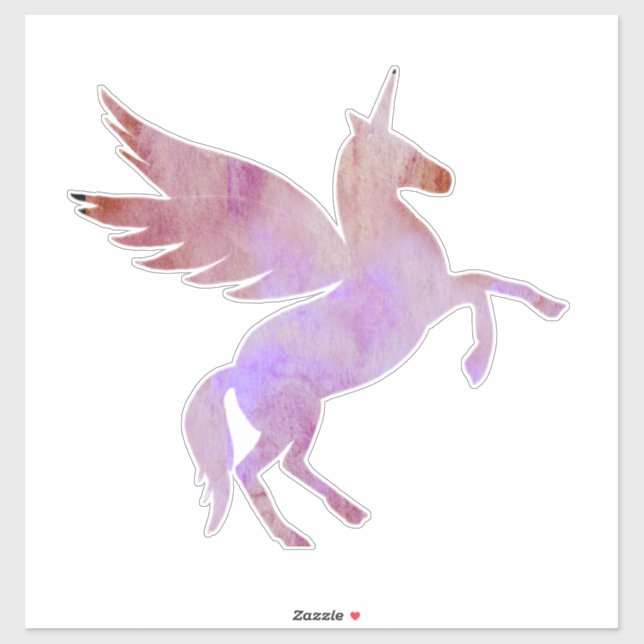 Unicorn, Pegasus, colourful fantasy horse sticker (Sheet)