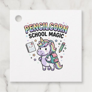 Unicorn Pencilcorn School Magic Charming Merch Des Favour Tags