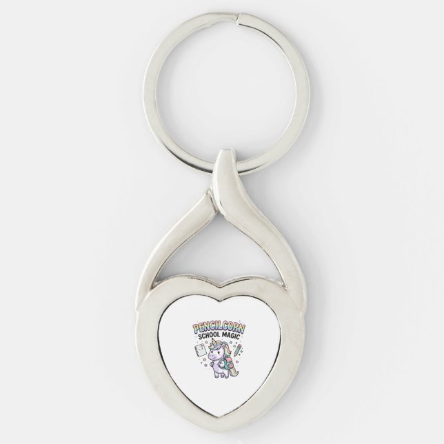 Unicorn Pencilcorn School Magic Charming Merch Des Keychain (Front)