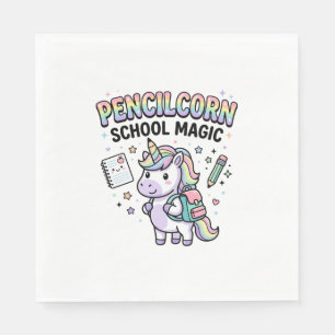 Unicorn Pencilcorn School Magic Charming Merch Des Napkin