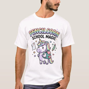 Unicorn Pencilcorn School Magic Charming Merch Des T-Shirt