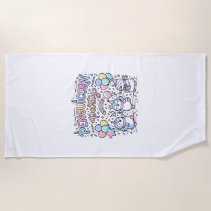 Unicorn Penguicorn Party Premium Vector Vector Des Beach Towel
