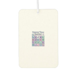 Unicorn Periodic Table of Magic Graphic Design Mer Air Freshener