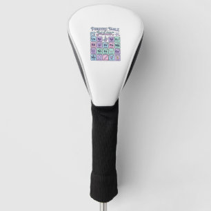 Unicorn Periodic Table of Magic Graphic Design Mer Golf Head Cover