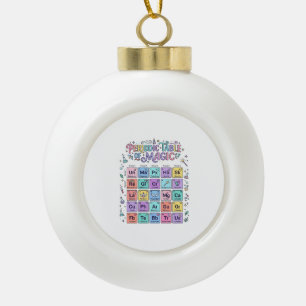 Unicorn Periodic Table of Magic Trendy Cute Gift D Ceramic Ball Christmas Ornament