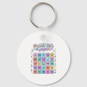 Unicorn Periodic Table of Magic Trendy Cute Gift D Keychain