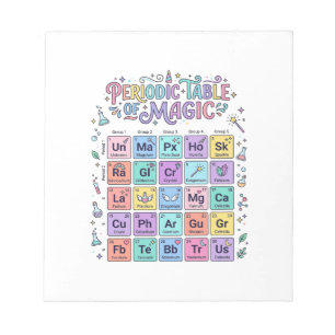 Unicorn Periodic Table of Magic Trendy Cute Gift D Notepad