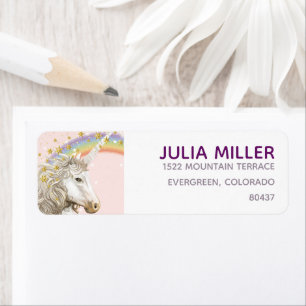 Unicorn Personalized Birthday Address