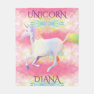 UNICORN personalized fleece blanket.