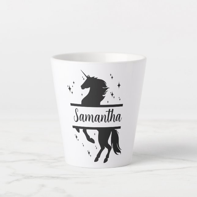 Unicorn Personalized Latte Mug (Front)