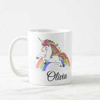 Unicorn Personalized Name Cute Coffee Mug