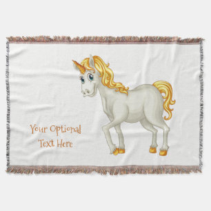 Unicorn personnalisé de texte lancer couverture