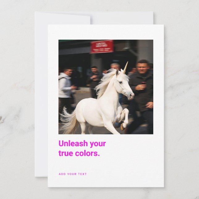 Unicorn Photo Encouragement Cards for creatives (Front)