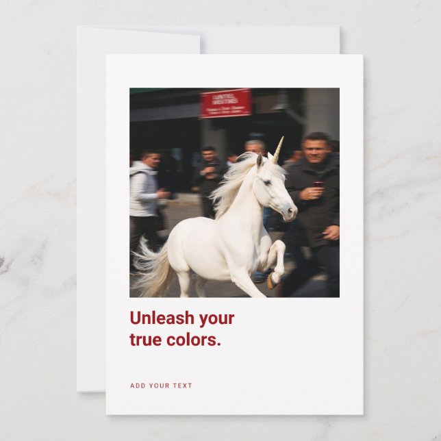 Unicorn Photo Encouragement Cards for creatives (Front)