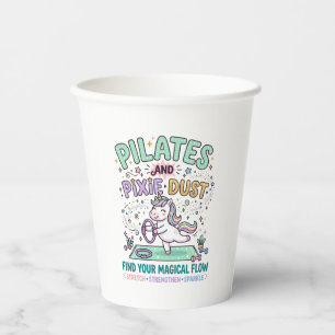 Unicorn Pilates and Pixie Dust Bold Typography T-S Paper Cups