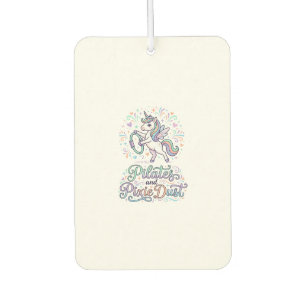 Unicorn Pilates and Pixie Dust White Background Ve Air Freshener
