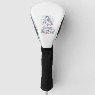 Unicorn Pilates and Pixie Dust White Background Ve Golf Head Cover