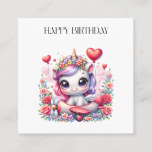 Unicorn Pilot Birthday Enclosure Card