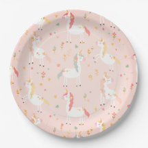 Unicorn Pink 9" Paper Plates