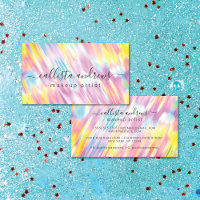 Unicorn Pink Aqua Blue Holographic Makeup Artist
