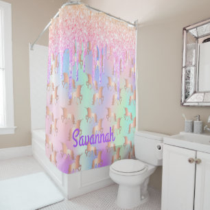 Unicorn pink drips holographic girl