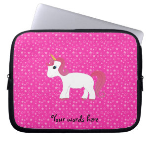 Unicorn pink stars laptop sleeve