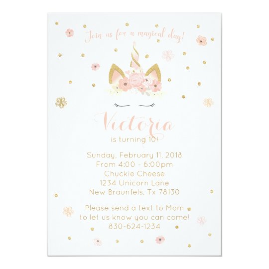 unicorn pinks 5x7 invitation zazzle ca