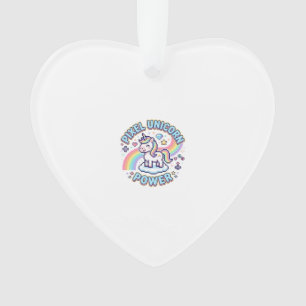 Unicorn Pixel Unicorn Power Graphic Design Product Ornament
