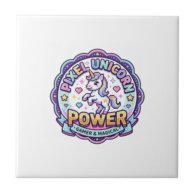 Unicorn Pixel Unicorn Power POD Ready Apparel Grap Tile (Front)
